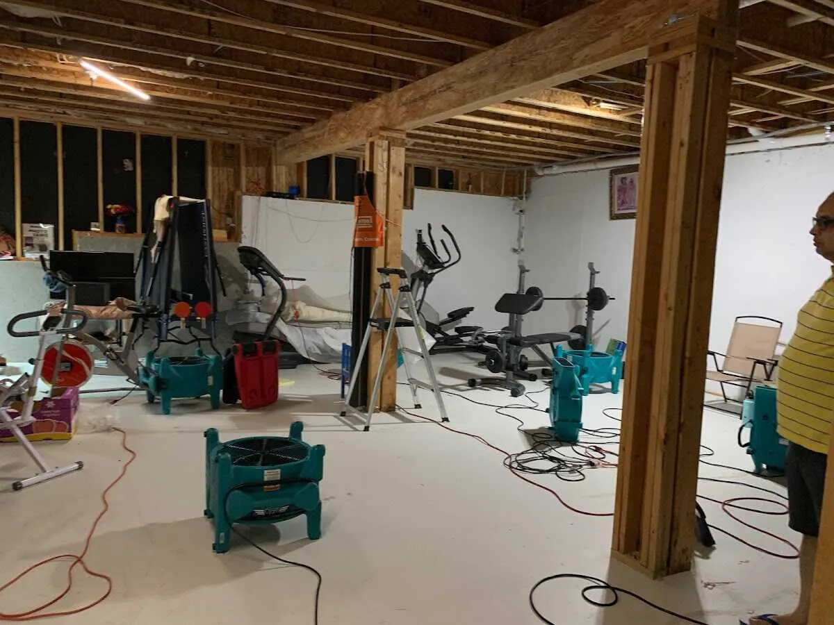Basement drying equipment setup for Odor Removal & Deodorization in Sergeant Bluff